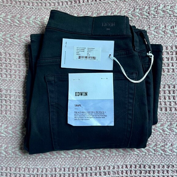 NWT Edwin Cassia mini boot black jeans, size 28 - Picture 4 of 6